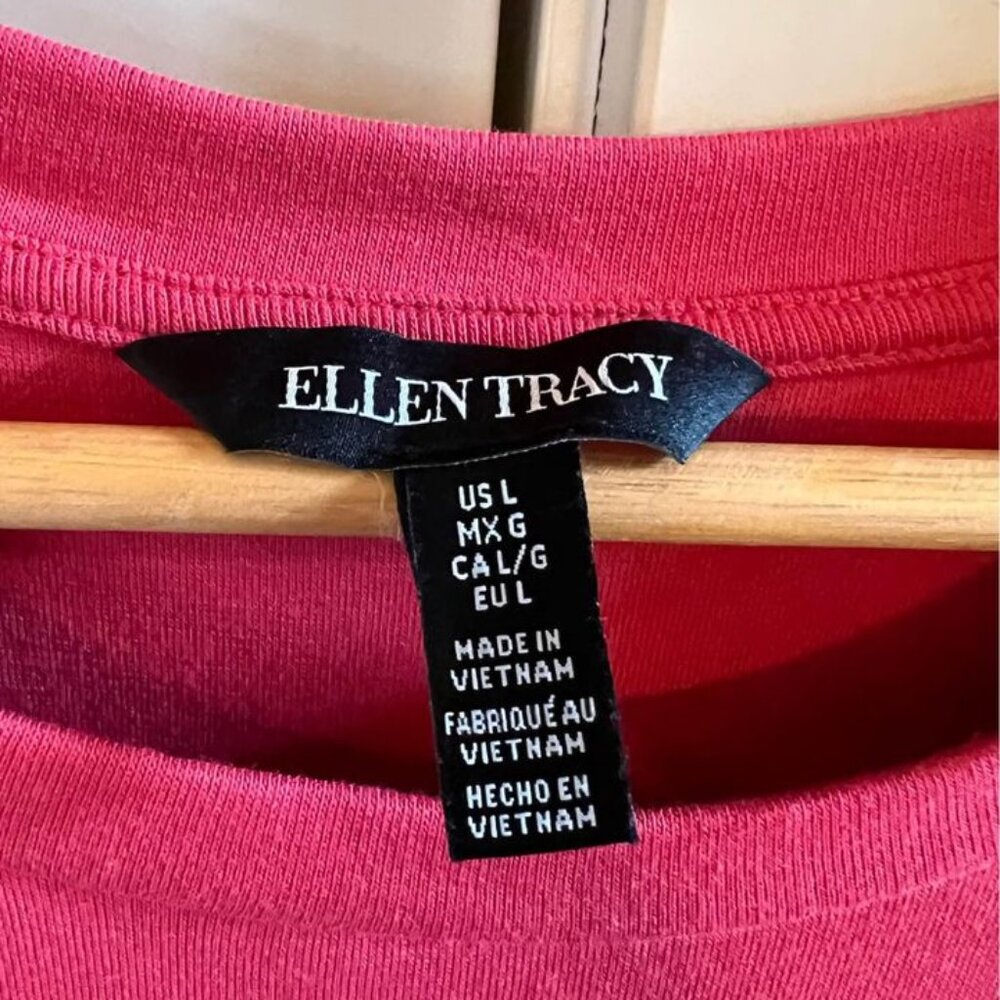 Women's Ellen Tracy T-Shirt Dress-Color Red Robin-Size L - Picture 2 of 8